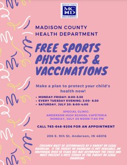 Free Sports Physicals and Vaccinations Clinic